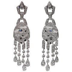 Diamond, Pearl and Antique Drop Earrings - 8,972 For Sale at 1stdibs