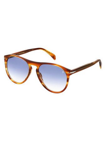 Shop David Beckham 55MM Round Sunglasses | Saks Fifth Avenue
