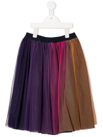 Shop blue & purple Charabia rainbow tulle skirt with Express Delivery - Farfetch