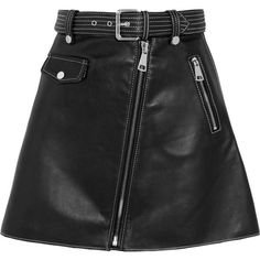 Pinterest Maje Leather mini black skirt