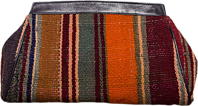 striped rustic wallet