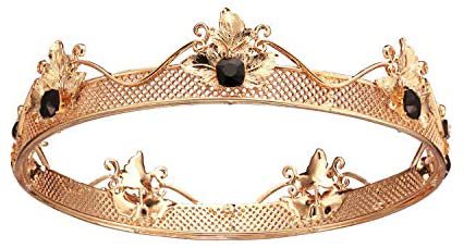 Amazon.com : SWEETV Gold Queen Crown for Women, Black Crystal Wedding Crown Headband, Bridal Hair Accessories for Birthday, Halloween, Babyshower : Beauty