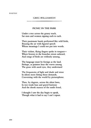 picnic poem