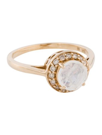 Anna Sheffield Moonstone Diamond Cocktail Ring - Rings - ANS20046 | The RealReal