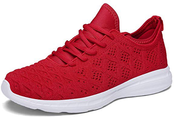 Amazon.com | JOOMRA Women Sport Sneakers Fashion Gym Slipon Ladies Lightweight Casual Jogging Walking Athletic Running Shoes Red Size 6 | Shoes