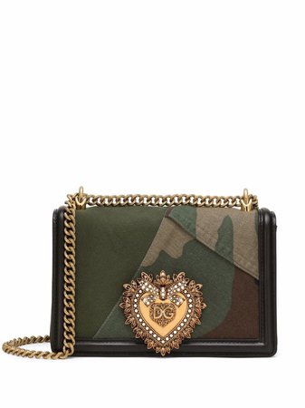 Dolce & Gabbana camouflage-pattern heart-plaque Crossbody Bag