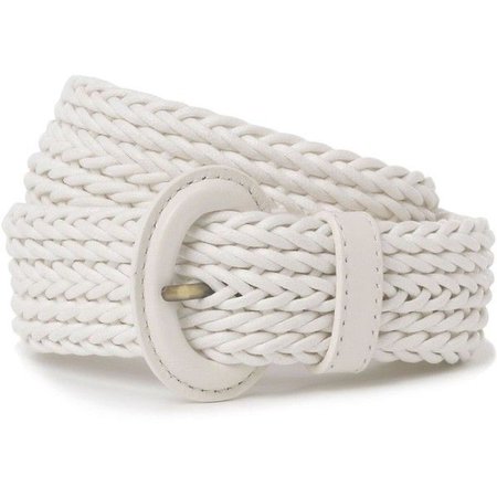 white woven belt