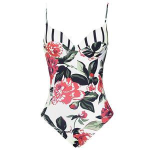 CUPSHE Floral Printing One-piece Swimsuit Women Adjustable Push Up Hea – Rockin Docks Deluxephotos