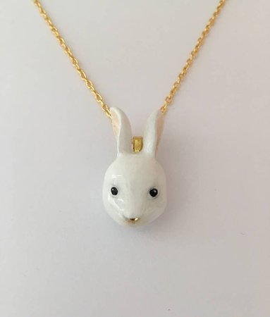 White Rabbit Necklace | Felt