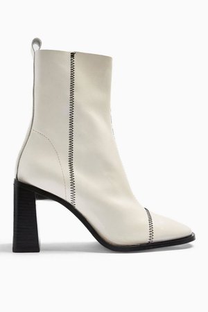 HOMERUN White Leather Boots | Topshop