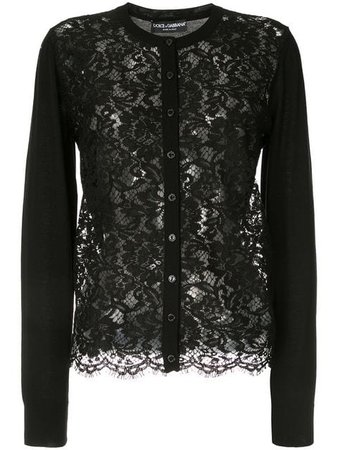 Dolce & Gabbana lace-front cardigan
