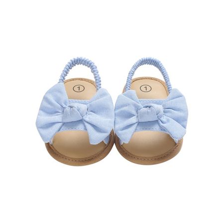 Baby Girl Bow Knot Sandals Cute Soft Sole Flat Princess Shoes Newborn Infant Non-Slip First Walkers - Walmart.com