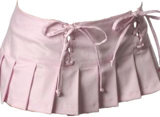 light pink micro miniskirt with lace up side detail