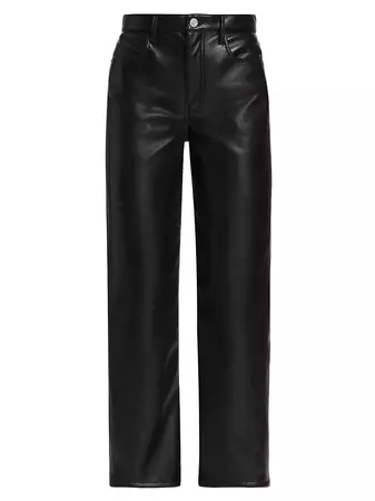 Shop Frame Le Jane Faux Leather Crop Pants | Saks Fifth Avenue