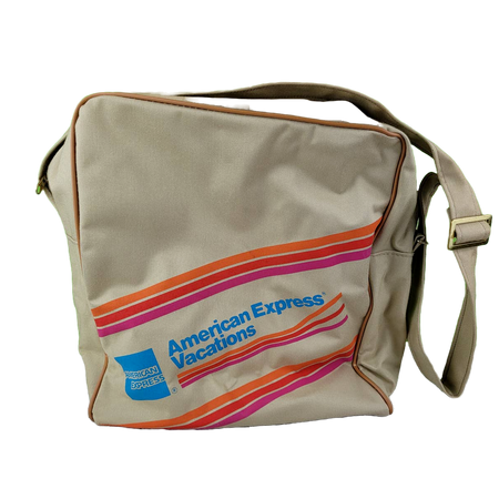1970s 70s seventies American express travel bag