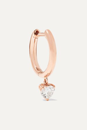 Rose gold Huggie 18-karat rose gold diamond earring | Anita Ko | NET-A-PORTER
