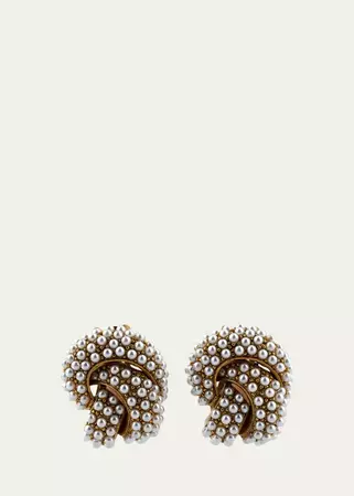 Oscar de la Renta Large Hand-Casted Starfruit Hoop Earrings - Bergdorf Goodman