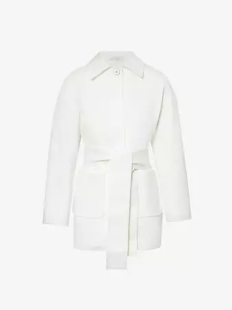 MAX MARA - Rauche belted stretch-woven coat | Selfridges.com
