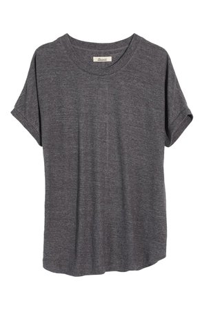 Madewell Heathered Hemp Relaxed Drapey T-Shirt | grey