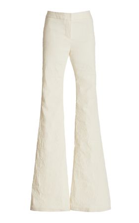 The Fae Flared Stretch Linen-Blend Pants By Brandon Maxwell | Moda Operandi
