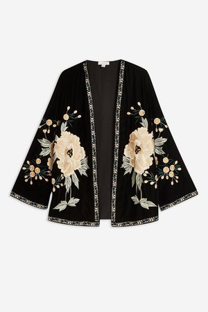 Velvet Embellished Kimono - New In Fashion - New In - Topshop