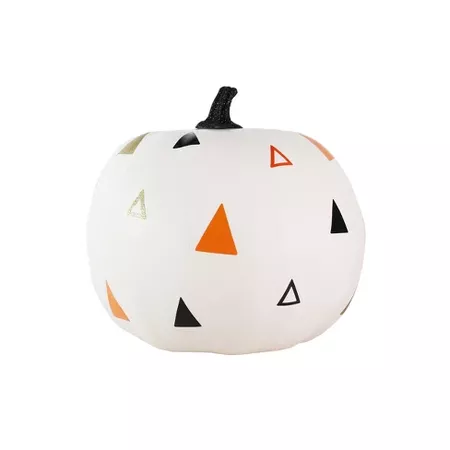 Large Painted Triangles Halloween Pumpkin Cream - Hyde and Eek! Boutique : Target