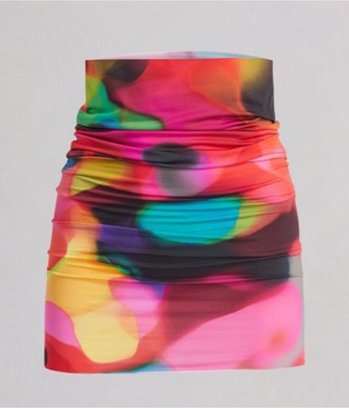 The Attico Multicolored Printed Skirt