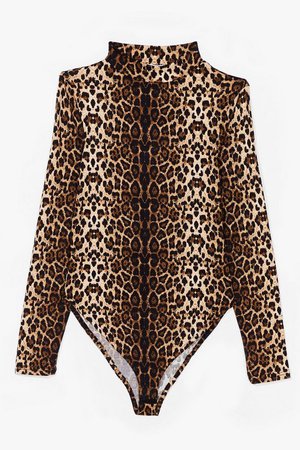 High Neck Leopard Bodysuit | Nasty Gal