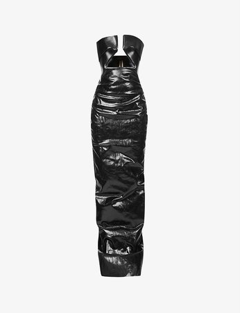 RICK OWENS - Prong cut-out cotton-blend maxi dress | Selfridges.com