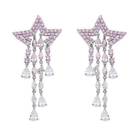 diamond sparkle star earings