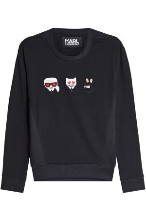 Emoji Karl & Choupette Cotton Sweatshirt Gr. M