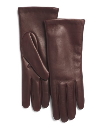 PORTOLANO Cashmere Lined Leather Gloves