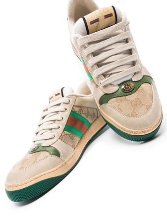 Gucci logo-plaque lace-up Sneakers - Farfetch