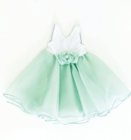 Green baby party dress