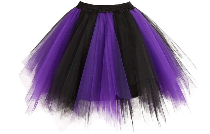 black and purple tutu skirt