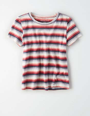 AE Crew Neck Boy Tee, Pink | American Eagle Outfitters