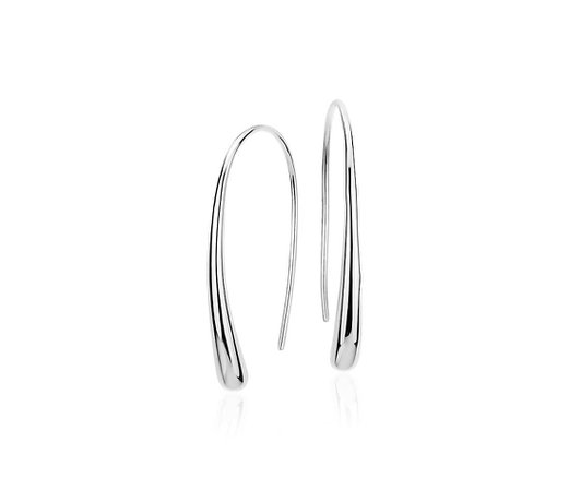 Dew Drop Threader Earrings in Sterling Silver | Blue Nile