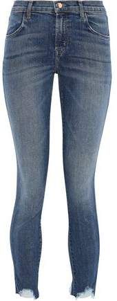 Cropped Faded High-rise Skinny Jeans