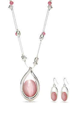 pink necklace and earrings - Google Search