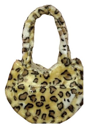 leopard print fluffy bag