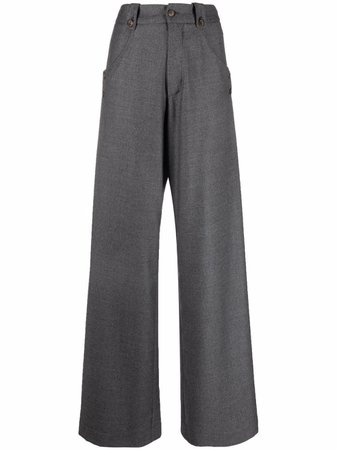 Shop Société Anonyme high-waist wide-leg trousers with Express Delivery - FARFETCH