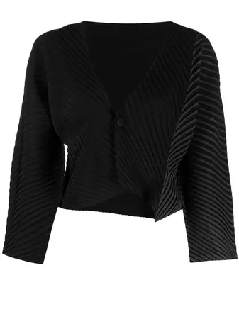 Issey Miyake fully-pleated long-sleeve Jacket cardigan - Farfetch