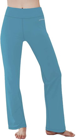 Amazon.com: HISKYWIN Inner Pocket Yoga Pants 4 Way Stretch Tummy Control Workout Running Pants, Long Bootleg Flare Pants: Clothing