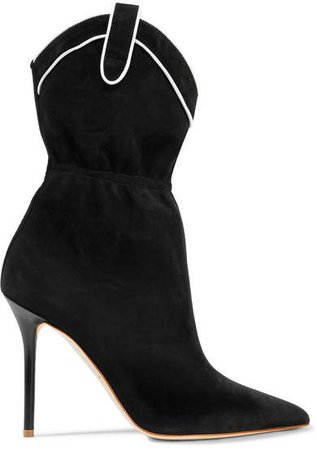 Daisy 100 Suede Ankle Boots - Black