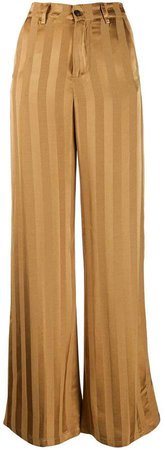 White Sand striped wide-leg trousers