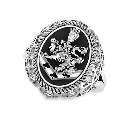 The Official Twilight Jewelry Collection Cullen Crest Women's Sterling Silver Ring | Bed Bath & Beyond
