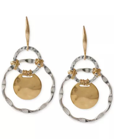 Robert Lee Morris Soho Two-Tone Wire-Wrapped Orbital Circle Drop Earrings & Reviews - Earrings - Jewelry & Watches - Macy's
