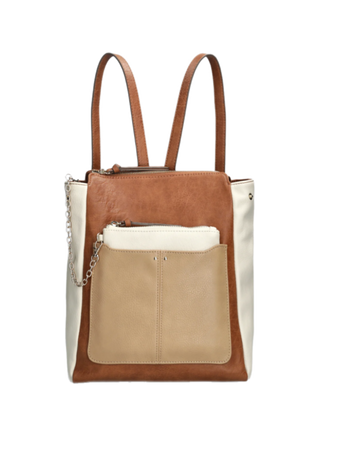 ivory cognac brown backpack bags