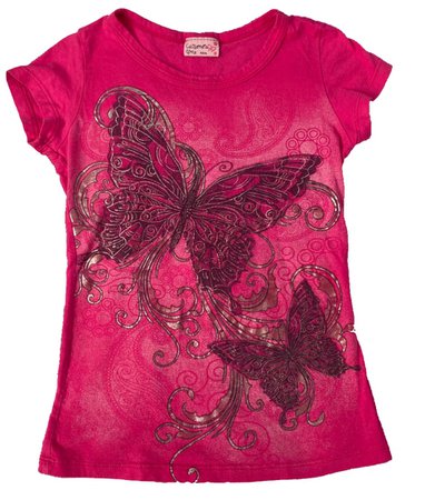 pink butterfly t-shirt