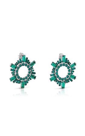 Mini Begum Crystal Earrings By Amina Muaddi | Moda Operandi